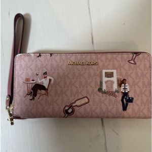 Michael Kors jet set girls zip around wallet. Large